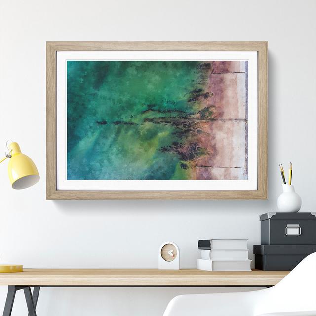 The Jurassic Coast in Dorset Painting - Picture Frame Graphic Art East Urban Home Size: 36cm H x 48cm W x 2cm D, Frame Option: Oak on Productcaster.