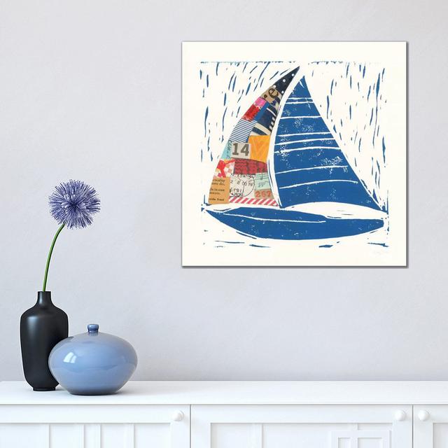 Nautical Collage IV by - Wrapped Canvas Painting Breakwater Bay Size: 45.72cm H x 45.72cm W x 1.91cm D on Productcaster.