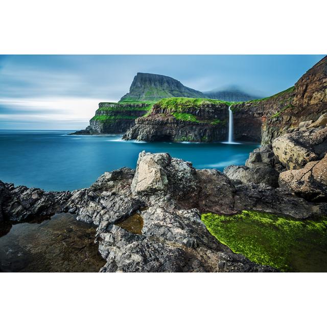 Gasadalur Waterfall In Vagar, Faroe Islands Union Rustic Size: 51cm H x 76cm W x 3.8cm D on Productcaster.