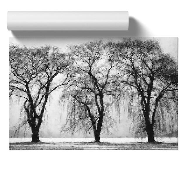 Three Trees at Winter - Unframed Graphic Art East Urban Home Size: 21cm H x 30cm W x 0.1cm D on Productcaster.