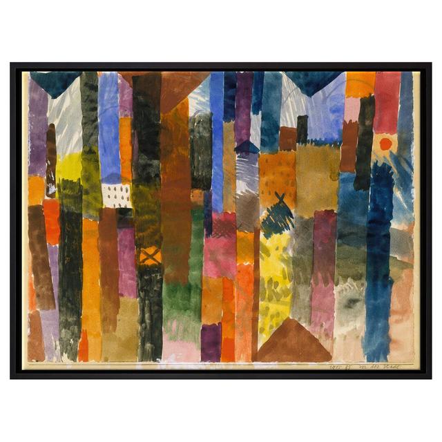 Paul Klee - Vor Der Stadt - Leinwandbild Im Schattenfugenrahmen Kunstdruck Perspections Maße: 65 cm H x 85 cm B x 2,5 cm T on Productcaster.