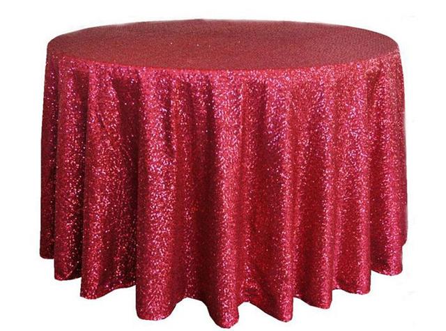 Dorado Sequin Tablecloth Fairmont Park Colour: Red on Productcaster.