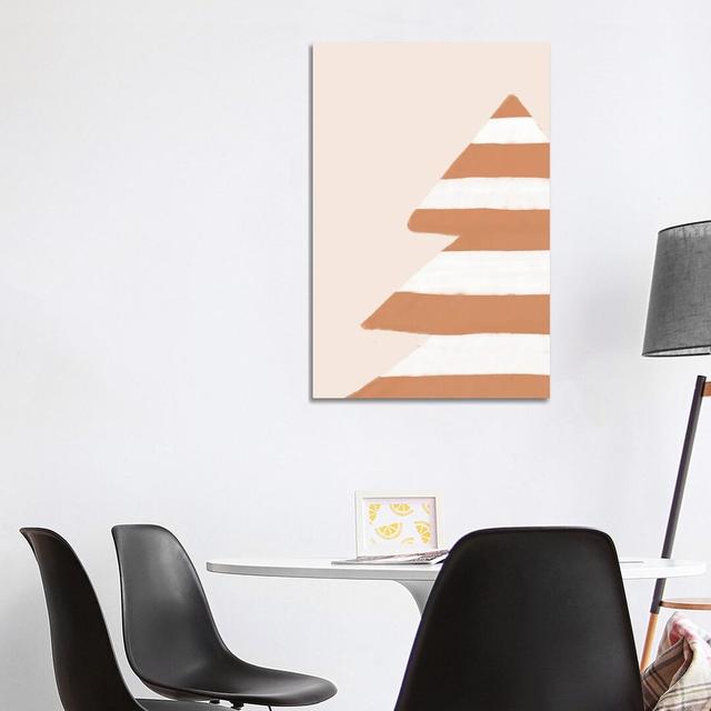 Stripey Xmas Tree - Wrapped Canvas Print ClassicLiving Size: 101.6cm H x 66.04cm W x 3.81cm D on Productcaster.