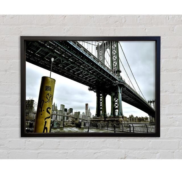 New York Bridge Framed Print Bright Star Size: 100cm H x 141.4cm W on Productcaster.