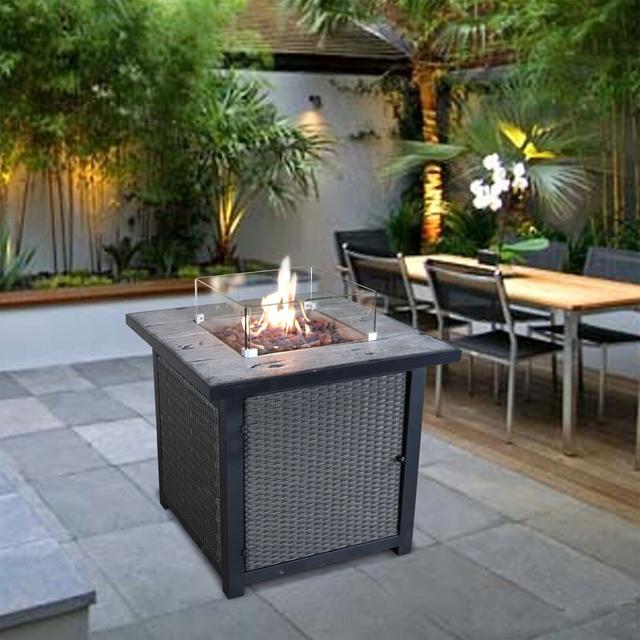 70cm H x 88cm W Concrete Propane Fire Pit Table Teamson home on Productcaster.