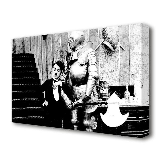 Charlie Chaplin 2 - Photograp Print on Canvas East Urban Home Size: 101.6 cm H x 142.2 cm W on Productcaster.