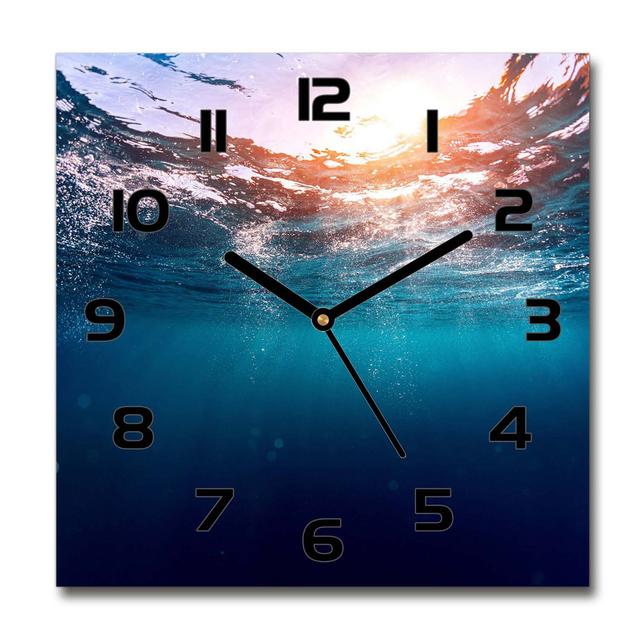 Underwater World Silent Wall Clock East Urban Home Colour: Black/Blue/Purple on Productcaster.