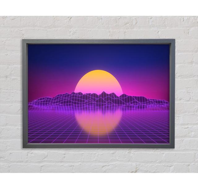 The Sun Retro Framed Print Rosalind Wheeler Size: 84.1cm H x 118.9cm W x 3.3cm D on Productcaster.