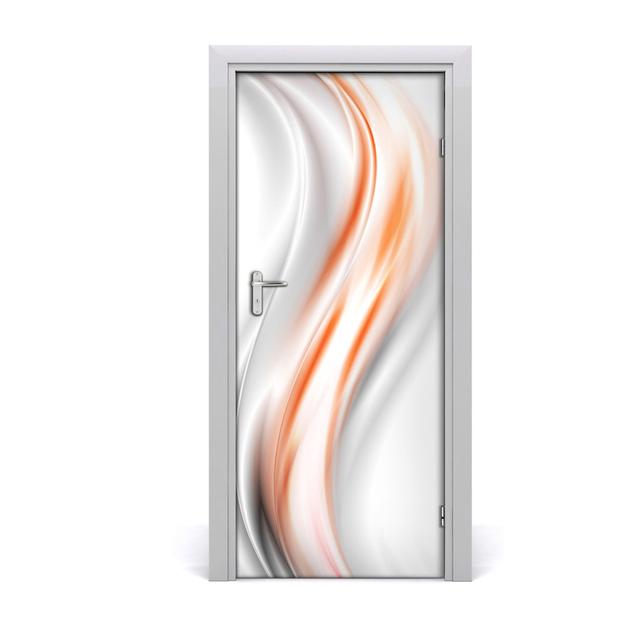 Abstract Waves Door Sticker East Urban Home on Productcaster.