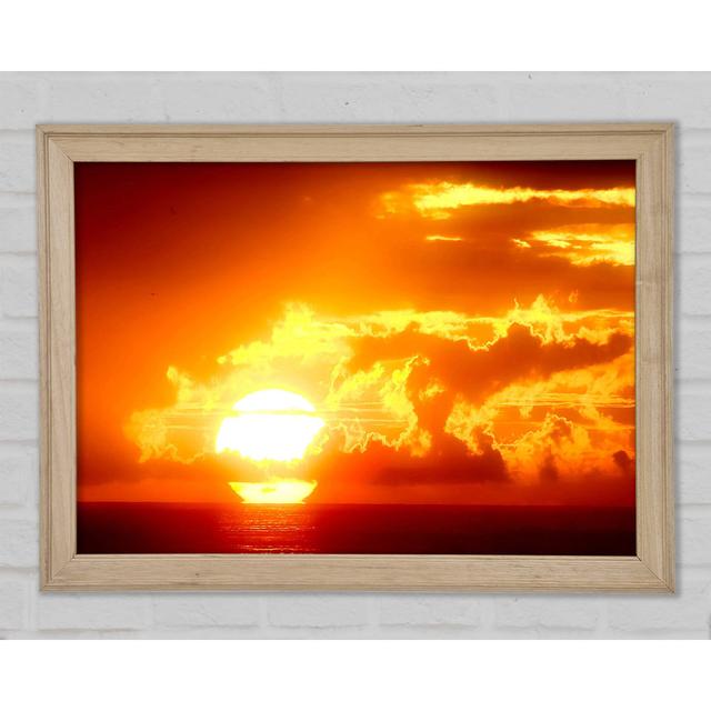 Marvelous Sunset Beach - Single Picture Frame Print Highland Dunes Size: 59.1cm H x 84.1cm W x 1.5cm D on Productcaster.