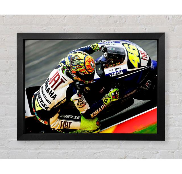 Valentino Rossi - Single Picture Frame Art Prints Ebern Designs Size: 42.1cm H x 59.7cm W x 3.4cm D on Productcaster.