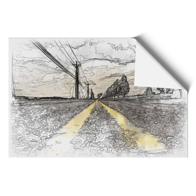 The Open Road Vol.4 Sketch - Unframed Painting East Urban Home Size: 30cm H x 42cm W x 0.1cm D on Productcaster.