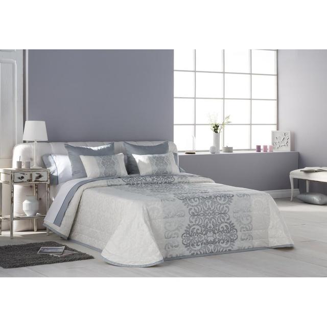 Milania Bouti Bedspread Marlow Home Co. Colour: Pearl, Size: 235 x 240 cm Bedspread on Productcaster.