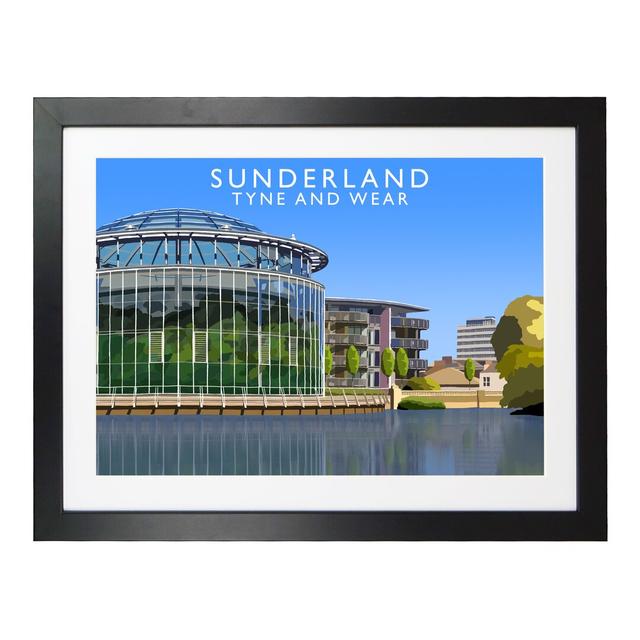 Sunderland by Richard O'Neil - Graphic Art Print on Paper East Urban Home Format: Black Wood Frame, Size: 44 cm H x 54 cm W x 2.2 cm D on Productcaster.