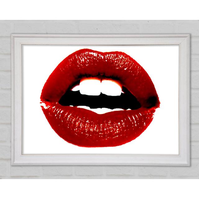 Red Hot Lips Framed Print Bright Star Size: 42cm H x 59.7cm W x 1.5cm D on Productcaster.