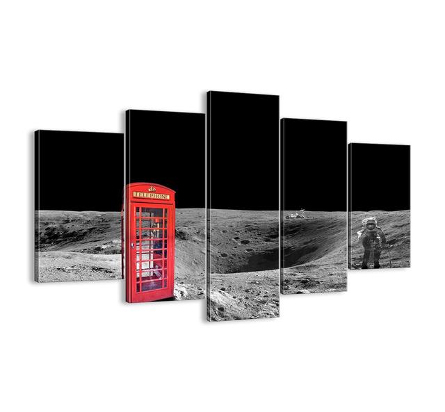 Space Joke - 5 Piece Unframed Graphic Art Print Set on Canvas Corrigan Studio Size: 100cm H x 150cm W x 1.8cm D on Productcaster.