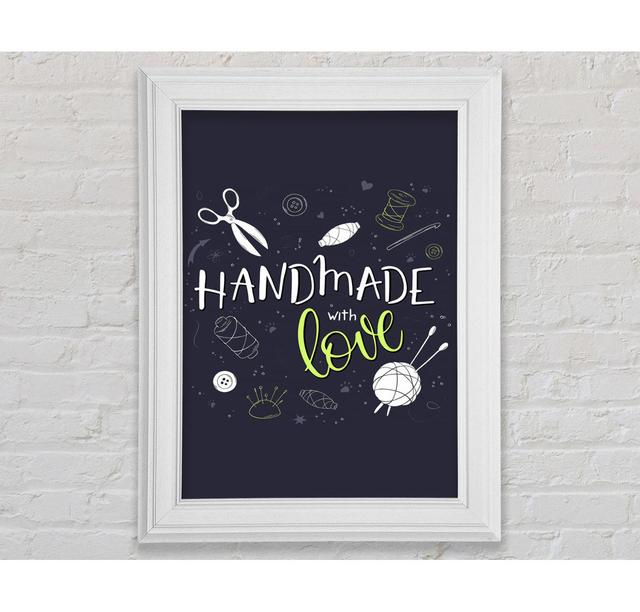 Handmade With Love Framed Print Happy Larry Size: 100.1cm H x 141.4cm W on Productcaster.