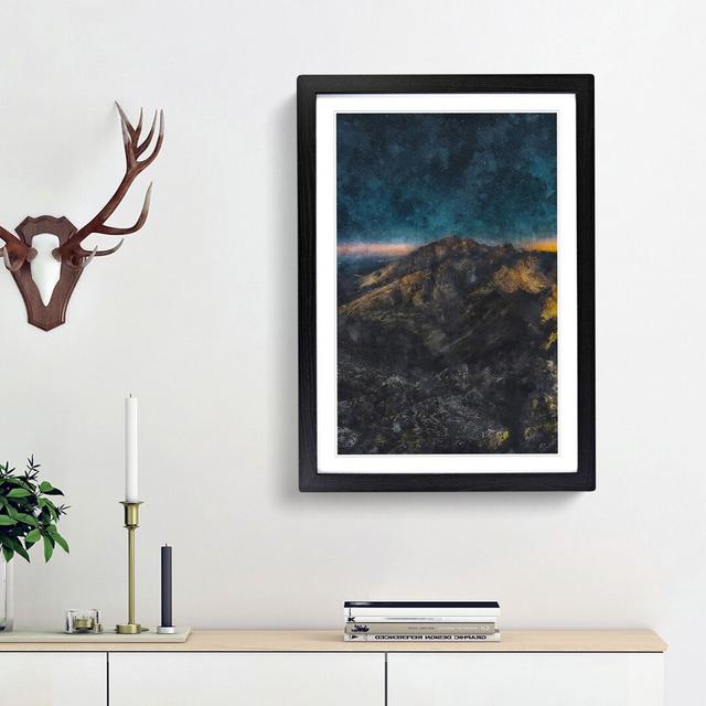 Starry Night In The Dolomites Painting - Picture Frame Graphic Art East Urban Home Frame Option: Black Framed, Size: 63cm H x 45cm W x 2cm D on Productcaster.