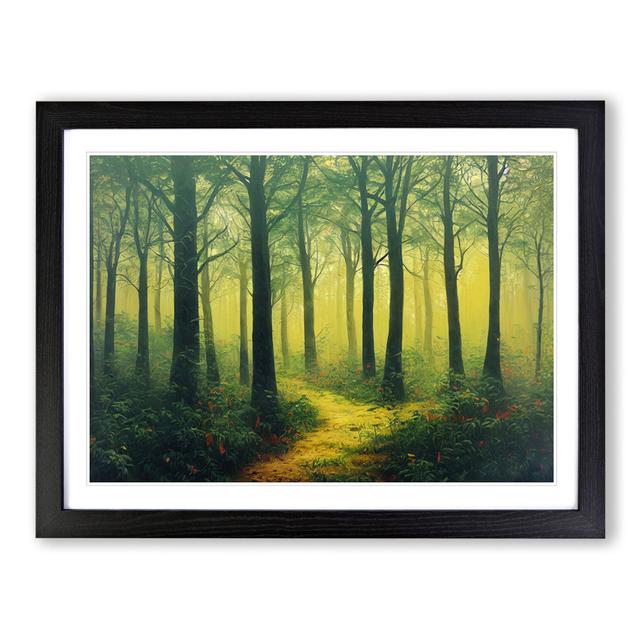 Forest Vol.1 - Single Picture Frame Painting Alpen Home Frame Colour: Black, Size: 34cm H x 46cm W x 2cm D on Productcaster.