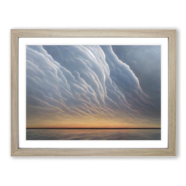 Agile Clouds House of Hampton Frame Colour: Oak Framed, Size: 25cm H x 34cm W x 2cm D on Productcaster.