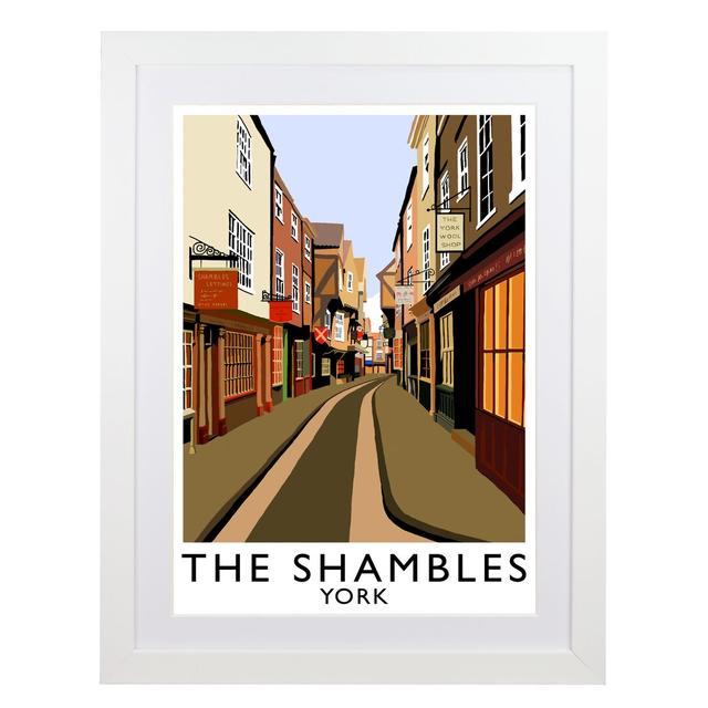 The Shambles 2 by Richard O'Neil - Graphic Art Print on Paper East Urban Home Format: White Wood Frame, Size: 54 cm H x 44 cm W x 2.2 cm D on Productcaster.