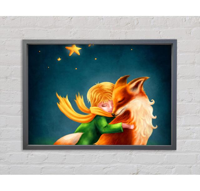 Hugging The Fox Framed Print Harriet Bee Size: 100cm H x 141.4cm W x 3.3cm D on Productcaster.