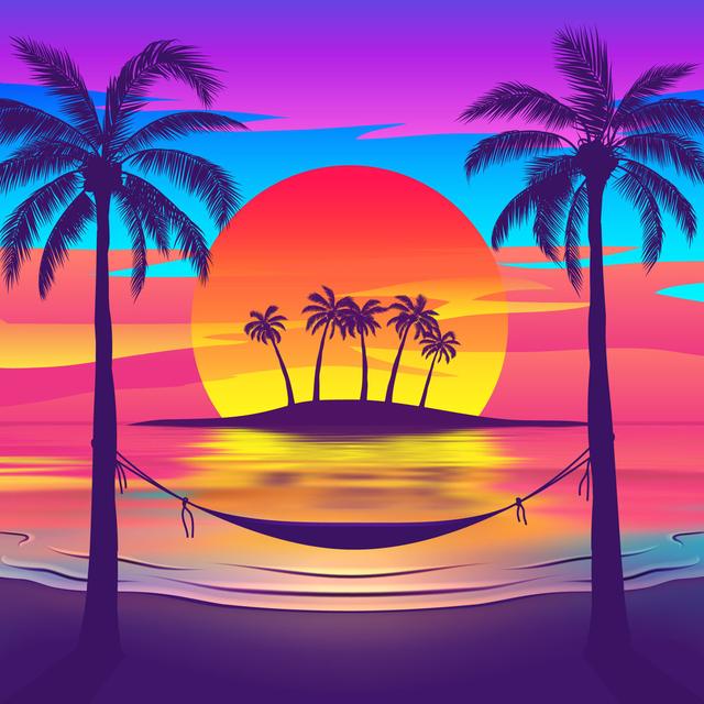 Tropical Beach At Sunset by Magnilion - Print 17 Stories Size: 60cm H x 60cm W on Productcaster.