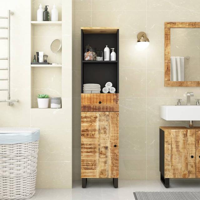 Leyhill 38Cm W x160Cm H x 33Cm D Freestanding Tall Bathroom Cabinet Alpen Home Finish: Light Mango Brown on Productcaster.