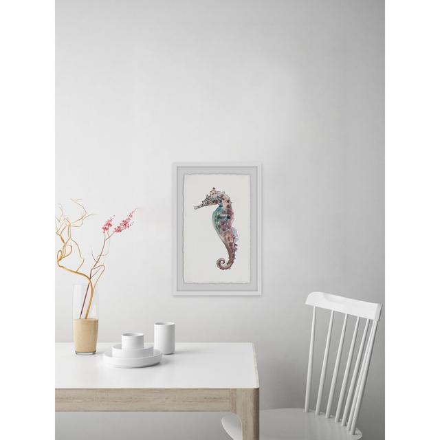 Lone Seahorse - Picture Frame Painting Print on Paper East Urban Home Size: 91 cm H x 61 cm W x 4 cm D on Productcaster.