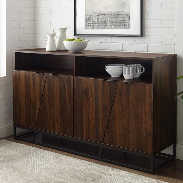 Milian 197 Cm Wide 4 Drawer Sideboard Mercury Row Colour: Dark Walnut on Productcaster.