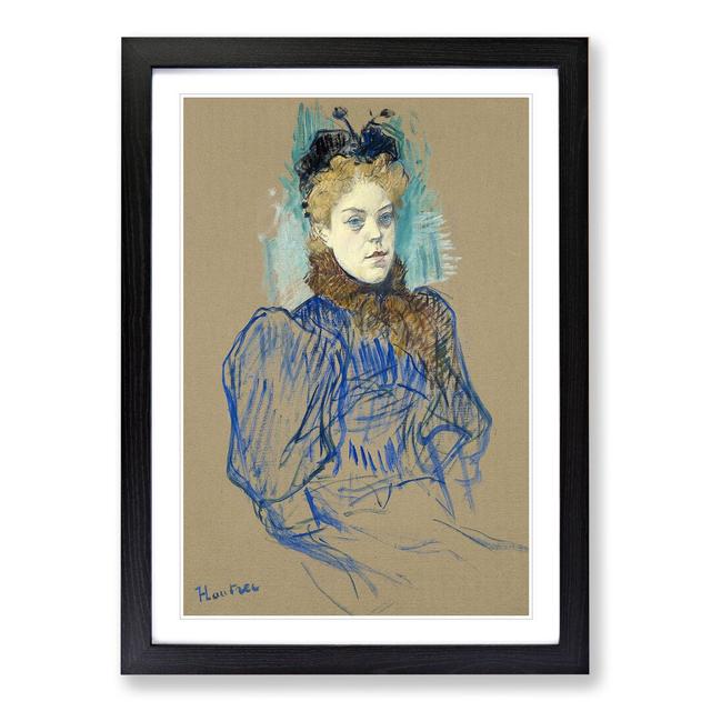 May Milton Portrait by Henri de Toulouse-Lautrec - Picture Frame Painting East Urban Home Frame Option: Black Framed, Size: 65cm H x 48cm W x 2cm D on Productcaster.