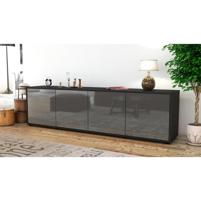 Worsley TV Stand for TVs up to 78" 17 Stories Colour: High-gloss Grey / Matte White on Productcaster.