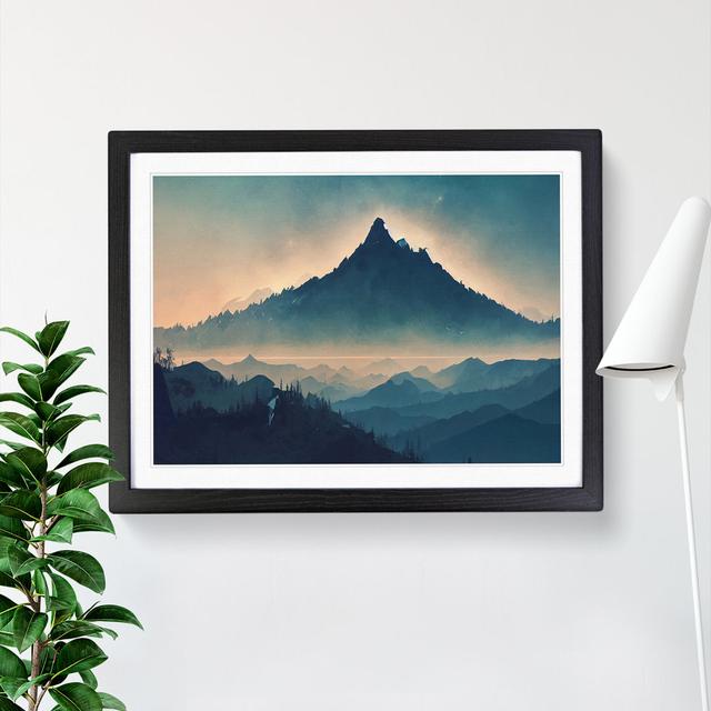 Enlightened Winter Mountains - Single Picture Frame Print Alpen Home Frame Colour: Black Framed, Size: 46cm H x 64cm W x 2cm D on Productcaster.