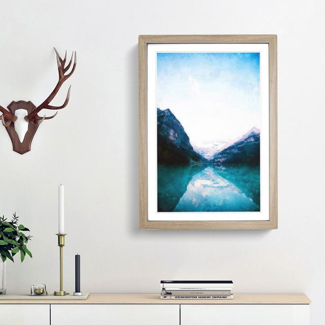 Lake Louise in Canada - Picture Frame Graphic Art Print East Urban Home Frame Option: Oak Framed, Size: 63cm H x 45cm W x 2cm D on Productcaster.