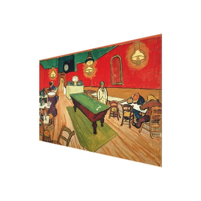 'The Night CafÃ in Arles' by Vincent Van Gogh Painting on Glass East Urban Home Size: 80 cm H x 120 cm W on Productcaster.