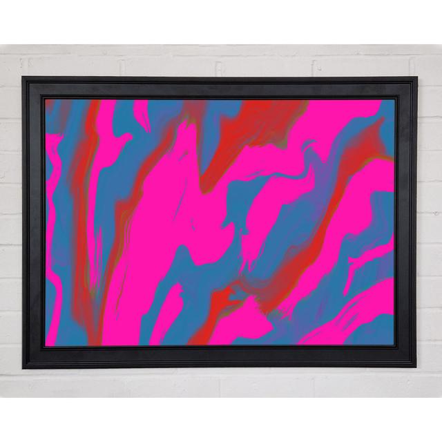 Neon Pink Strikes Framed Print Ivy Bronx Size: 59.7cm H x 84.1cm W x 1.5cm D on Productcaster.