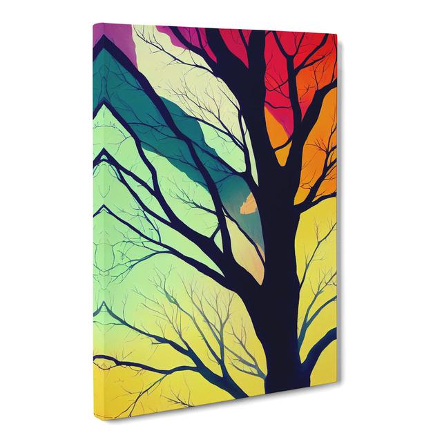 Tree Abstract in Colour Vol.8 - Wrapped Canvas Graphic Art Marlow Home Co. Size: 50cm H x 35cm W x 3cm D on Productcaster.