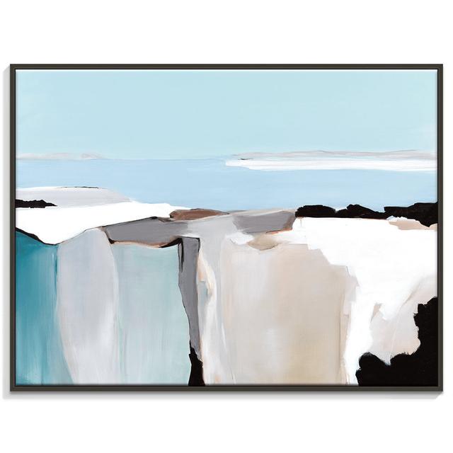 Watching The Sea | Brenda Meynell | By Metro Lane Metro Lane Format: Black Floater Framed Canvas, Size: 76cm H x 102cm W x 5cm D on Productcaster.