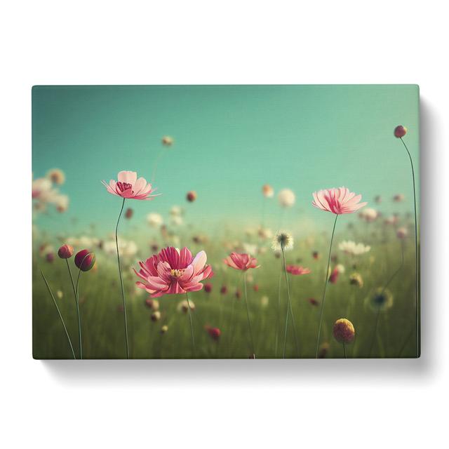 Unbeatable Wildflowers Floral - Wrapped Canvas Painting ClassicLiving Size: 35cm H x 50cm W x 3cm D on Productcaster.