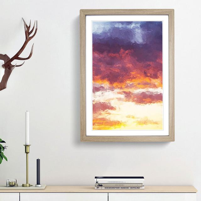 Orange Kissed Clods in Abstract - Picture Frame Graphic Art Print East Urban Home Frame Option: Oak Framed, Size: 48cm H x 36cm W x 2cm D on Productcaster.