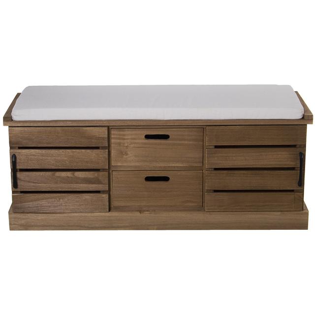 Ameliya Wood Storage Bench Brayden Studio on Productcaster.