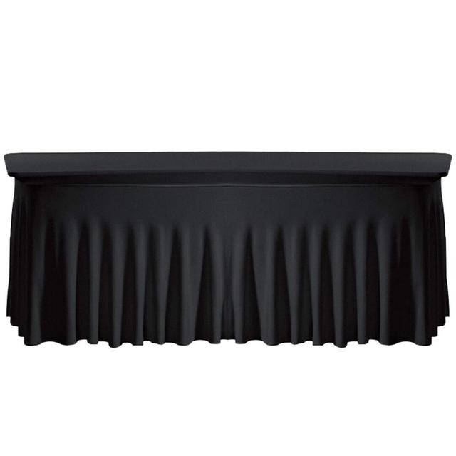 Ebon Skirt Style Tablecloth 17 Stories Colour: Black on Productcaster.