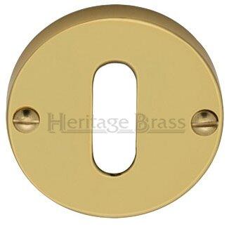 Round Open Escutcheon Heritage Brass Finish: Polished Brass on Productcaster.