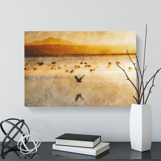 Birds On The Beach Painting - Wrapped Canvas Painting East Urban Home Size: 50cm H x 76cm W x 3cm D on Productcaster.