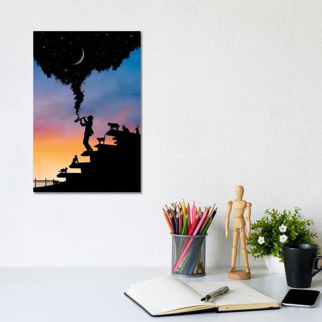 Spirit Of Music by Abdullah Evindar - Wrapped Canvas Print ClassicLiving Size: 30.48cm H x 20.32cm W x 1.91cm D on Productcaster.