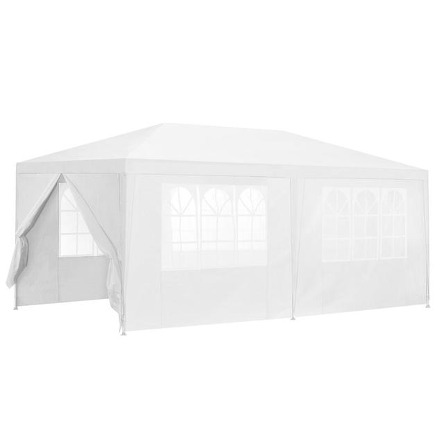 Mckinnon 6m x 3m Steel Party Tent Dakota Fields Roof Colour: White on Productcaster.