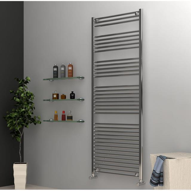 Shawnta Straight Towel Rail Heated Towel Rails Belfry Heating Size: 175cm H x 50cm W x 3cm D, Finish: Chorme on Productcaster.