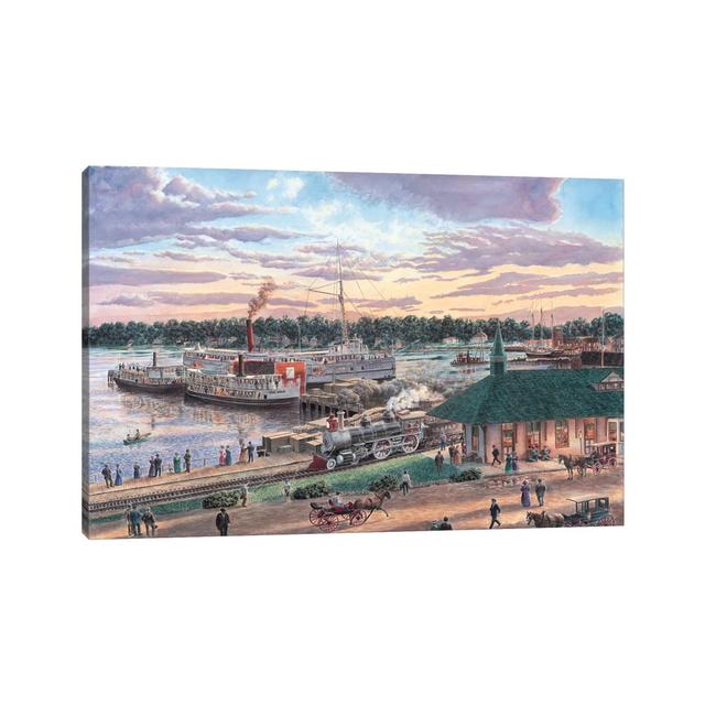 Harbor Springs, Michigan - Wrapped Canvas Painting ClassicLiving Size: 20.32cm H x 30.48cm W x 1.905cm D on Productcaster.