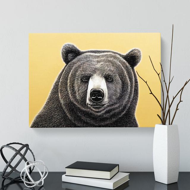 The Interesting Bear - Wrapped Canvas Print Alpen Home Size: 50cm H x 76cm W x 3cm D on Productcaster.