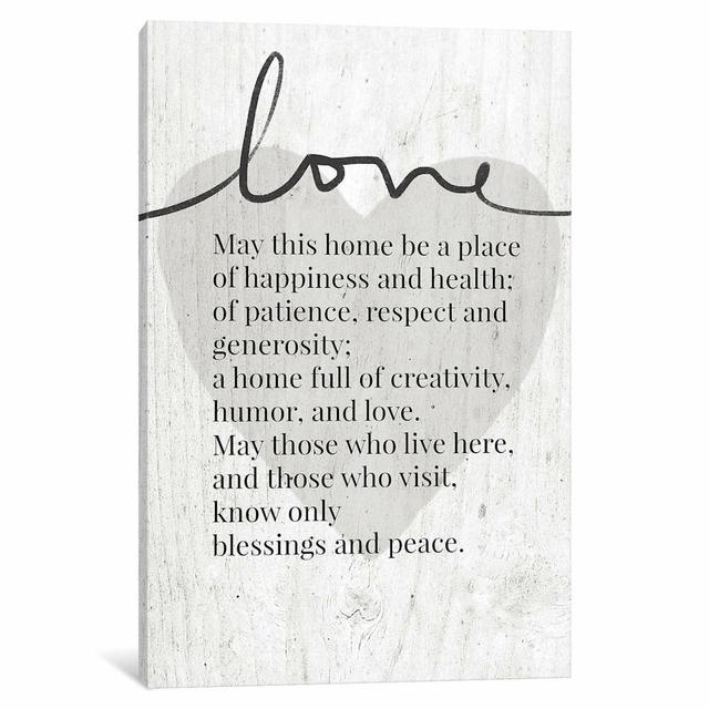 Home Blessing Rustic by Linda Woods - Wrapped Canvas Giclee Art Print East Urban Home Size: 66.04cm H x 45.72cm W x 1.91cm D on Productcaster.